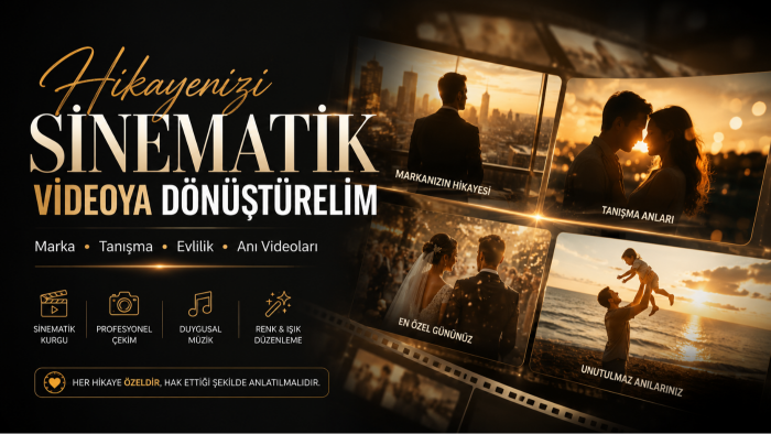 Hikayenizi etkileyici ve sinematik videoya dönüştürüyorum