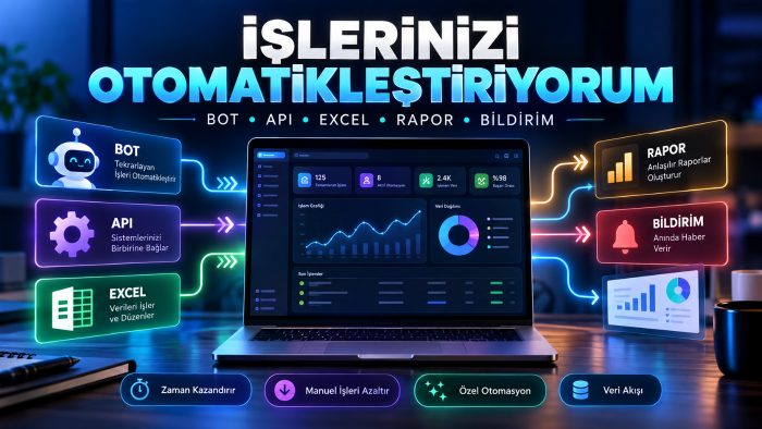işlerinizi otomatikleştiren bot ve yazılımlar geliştiririm