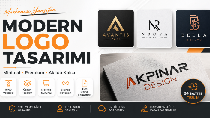 markanızı yansıtacak modern minimalist logo tasarlayabilirim