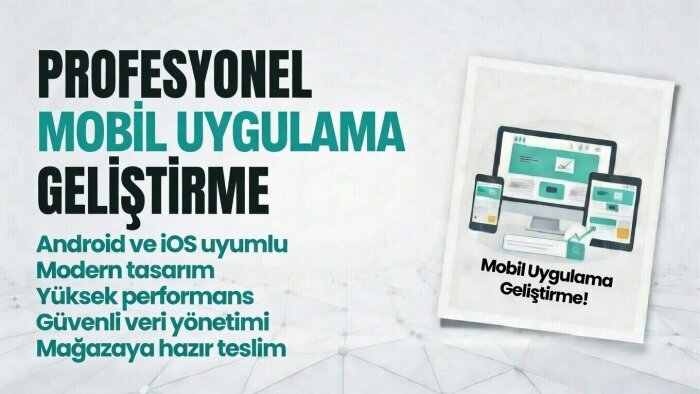 yayına hazır mobil uygulama yapabilirim