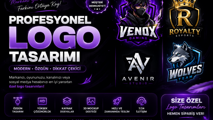 modern estetik ve dikkat çekici logo tasarımı yaparım