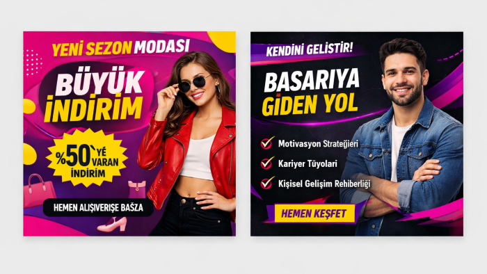 E-ticaret ve kişisel markalar için çarpıcı reklam yaparım