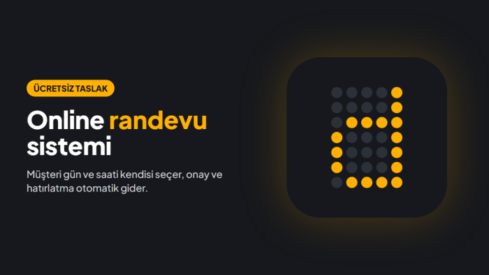 işletmenize online randevu sistemi kurarım