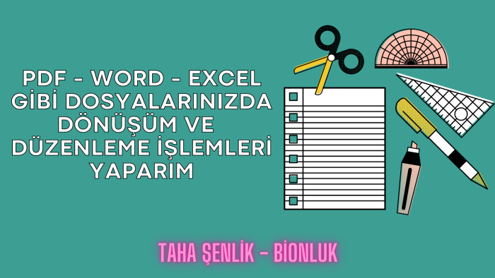 proje veya metin dosyalarınızda düzenleme yaparım