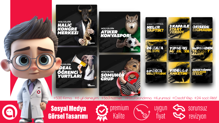 kreatif, algoritma uyumlu sosyal medya içerikleri tasarlarım