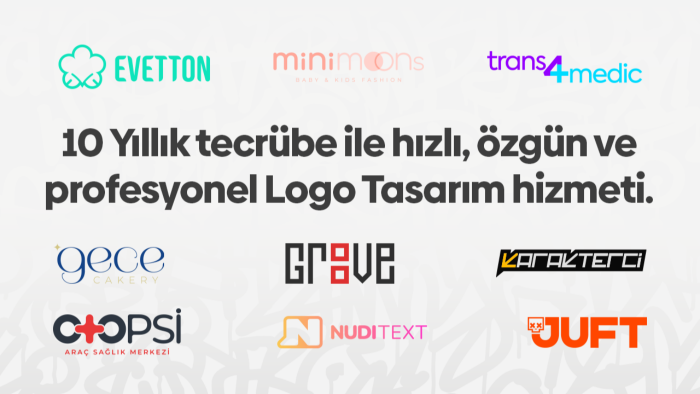 hayalinizdeki logoyu özgün ve hızlı bir şekilde tasarlarım