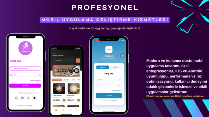 profesyonel bir şekilde mobil uygulama yaparım