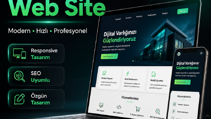 profesyonel web sitesi tasarlıyor ve geliştiriyorum