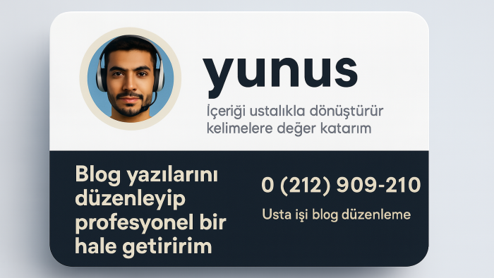 içeriklerini profesyonelce düzenlerim