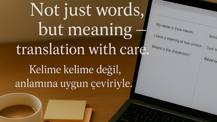 İngilizceden Türkçeye çeviri yapıyorum