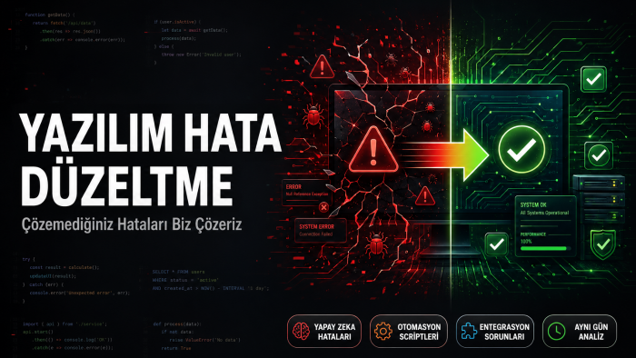 yazılım ve otomasyon projelerinizdeki hataları düzeltirim