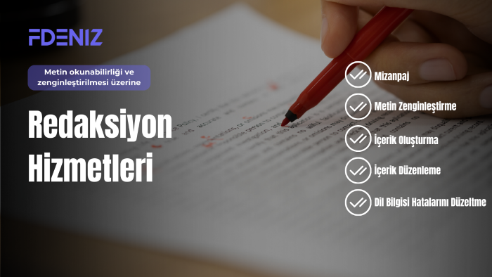 İngilizce ve Türkçe metinlerinizi düzenlerim