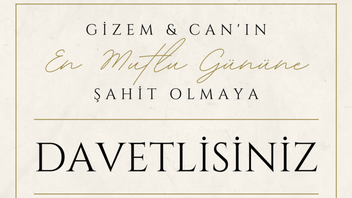 düğün, nişan gibi etkinlikler için davetiye tasarlarım