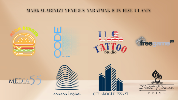 sizlerin hayalini kurduğu işletme logolarını tasarlıyorum