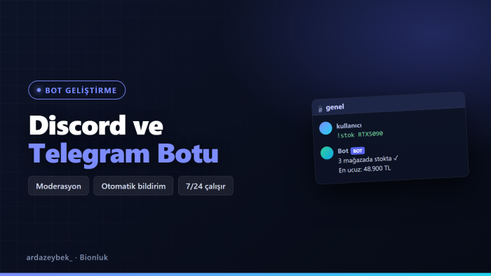 Discord ve Telegram botunuzu Python ile kodlarım