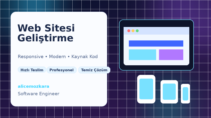 sizin için web sitesi yapabilirim