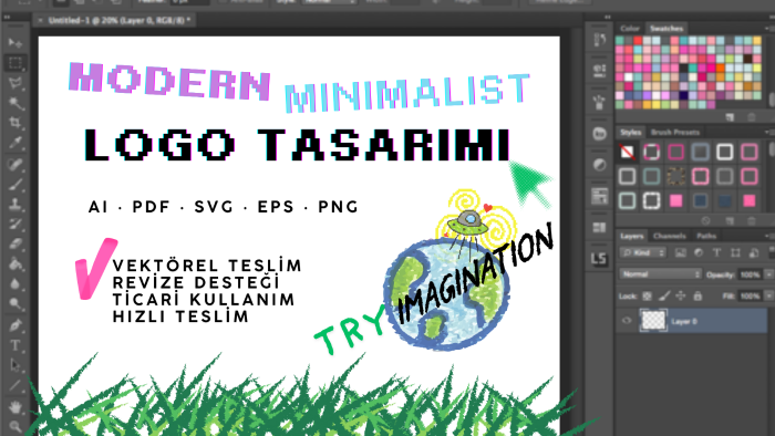 modern minimalist logo tasarımı yaparım