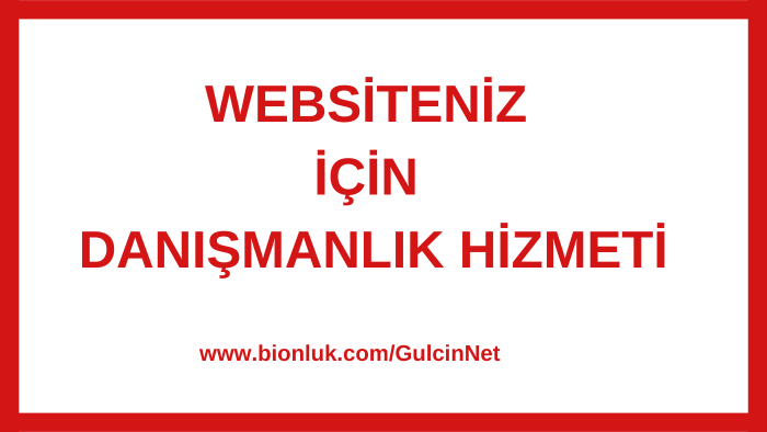 websiteniz için danışmanlık hizmeti veririm