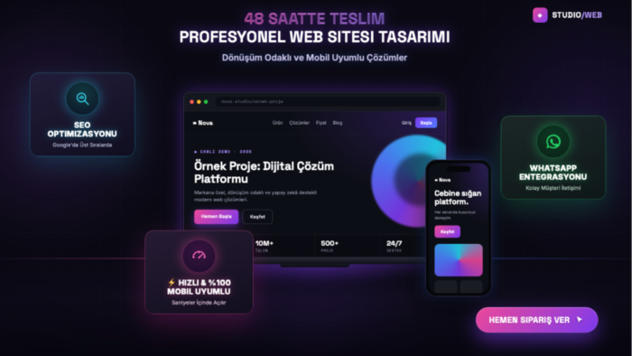 istediğiniz web sitesini anahtar teslim yapabilirim
