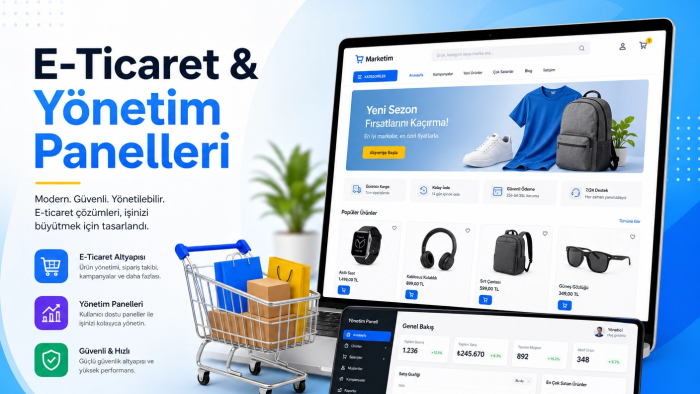 e-ticaret ve yönetim panelleri geliştiririm