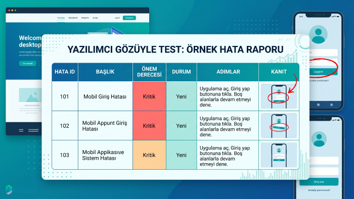 uygulamalarınızı yazılımcı gözüyle test ederim