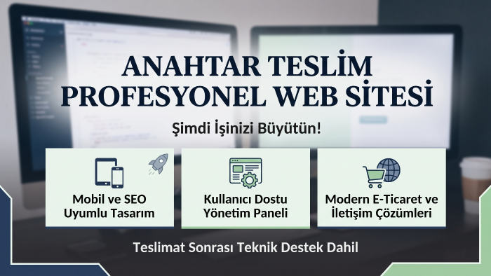markanıza özel anahtar teslim web sitesi tasarlarım