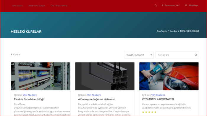 lms ve online  sistemlerini tema seçenekleri  ile kurarım