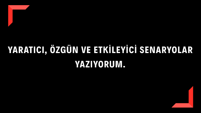 senaryo yazarım