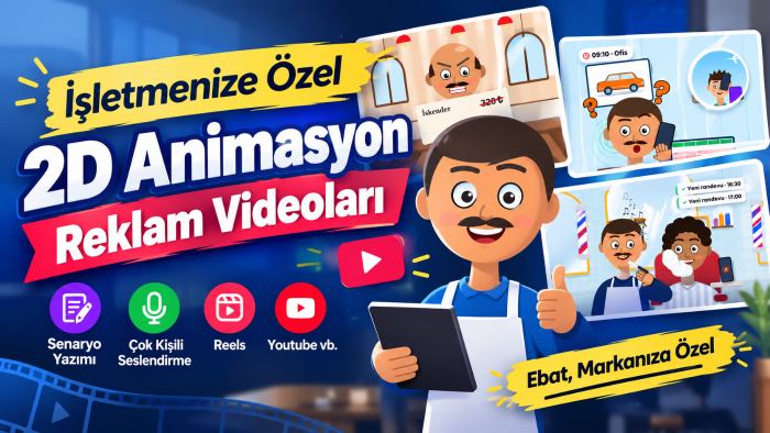 2D animasyon çok sesli reklam videoları hazırlarım
