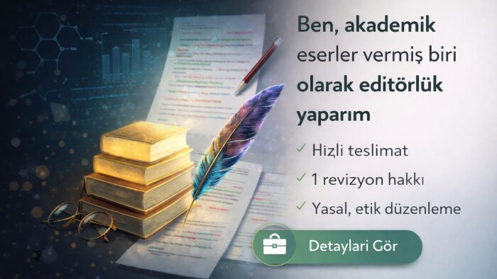 akademik eserler vermiş birisi olarak editörlük yaparım
