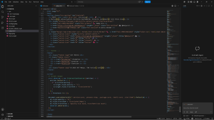 web sitesi yaparım
