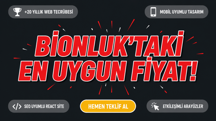 SEO uyumlu React sitenizi en uygun fiyata yaparım