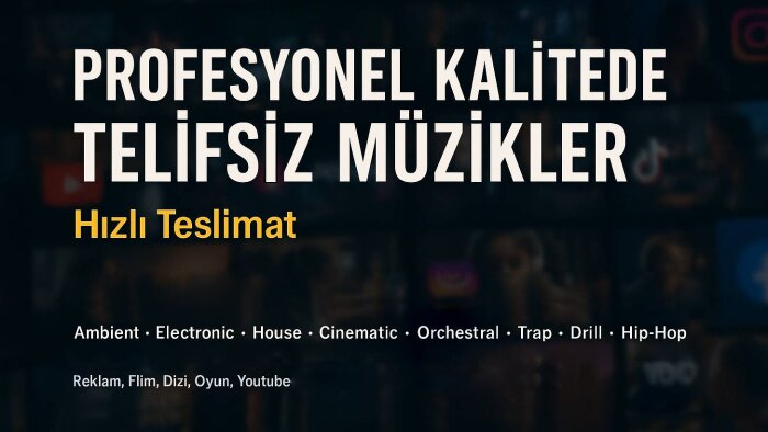 video, reklam ve içerikleriniz için telifsiz müzik üretirim