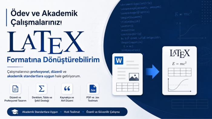 belgelerinizi LaTeX formatında düzenlerim