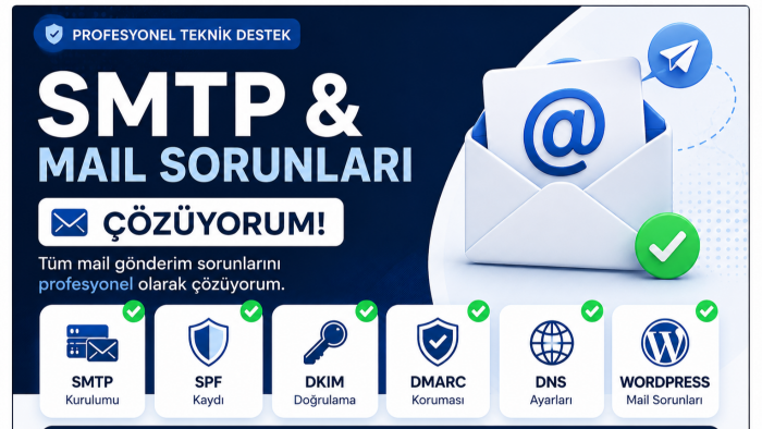 web sitenizdeki mail gönderme sorunlarını çözebilirim