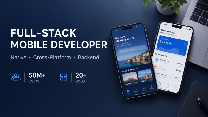 iOS ve Android uygulamanızı backend dahil yaparım