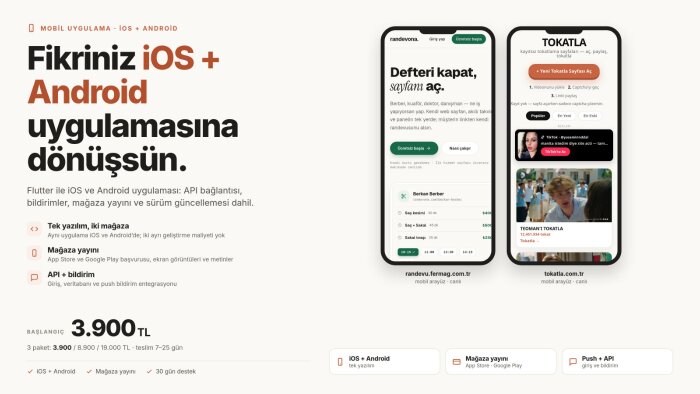 fikrinizi iOS ve Android uygulamasına dönüştürüyorum