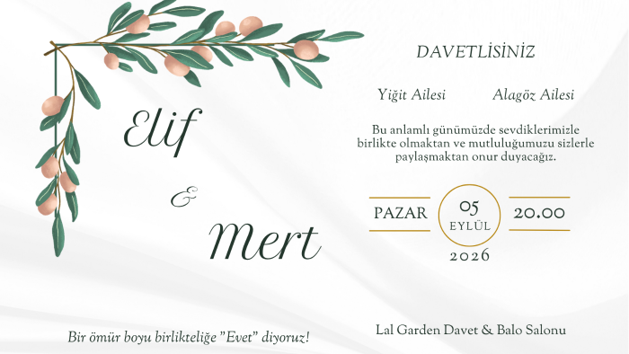 özel günlerinize özel davetiyeler tasarlarım