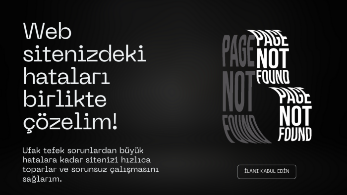 web sitenizdeki yazılım hatalarını hızlıca gideririm