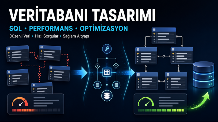 veritabanı tasarımı ve SQL optimizasyonu yapabilirim