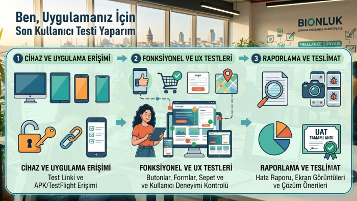 web ve mobil uygulamalarınız için test yaparım