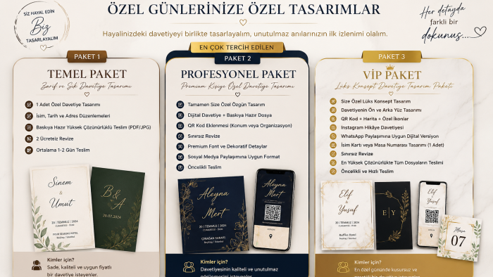 davetiyenizi sıradan değil unutulmaz akılda kalıcı yaparım