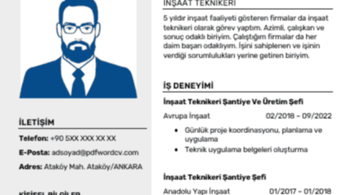 iş bulmanıza yardımcı olarak dolu bir cv oluştururum