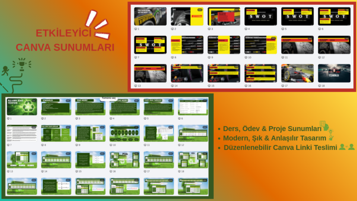 Canva ile etkileyici ders ve proje sunumlarını hazırlarım