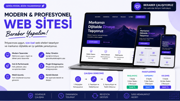  ihtiyaçlarınıza uygun web siteleri hazırlarım