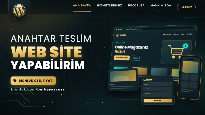 size uygun anahtar teslim profesyonel website yapabilirim