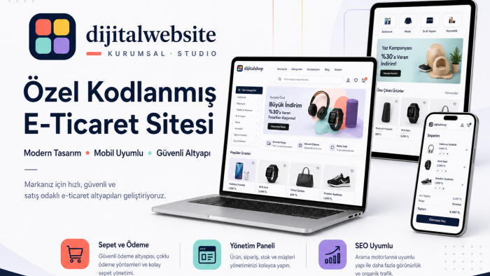 işletmeniz için özel e-ticaret sitesi geliştiririm