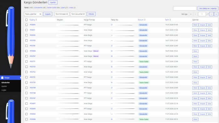 WooCommerce için kargo entegrasyonu yaparım