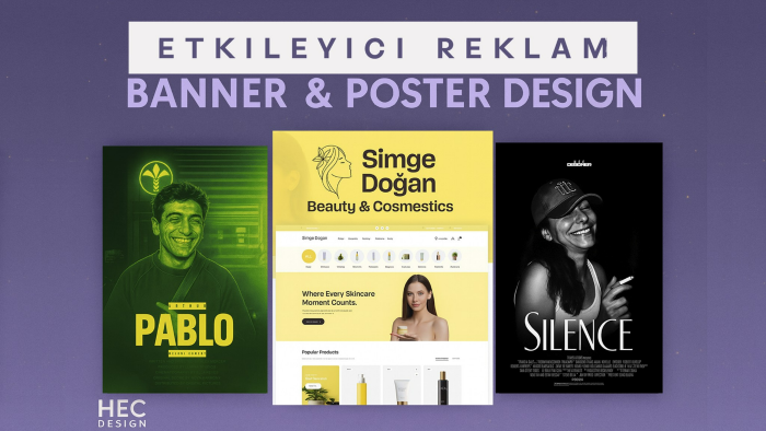 sizin afiş reklam banner broşür tasarımlarınızı yapabilirim