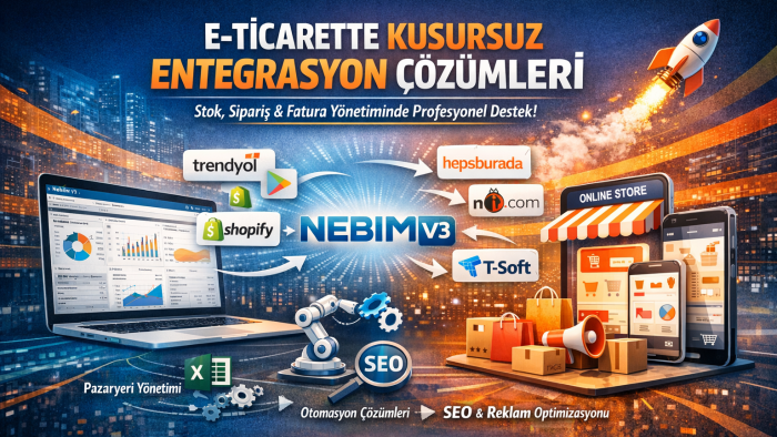 Nebim ile e-ticaret entegrasyonunu kolayca kurar, yönetirim